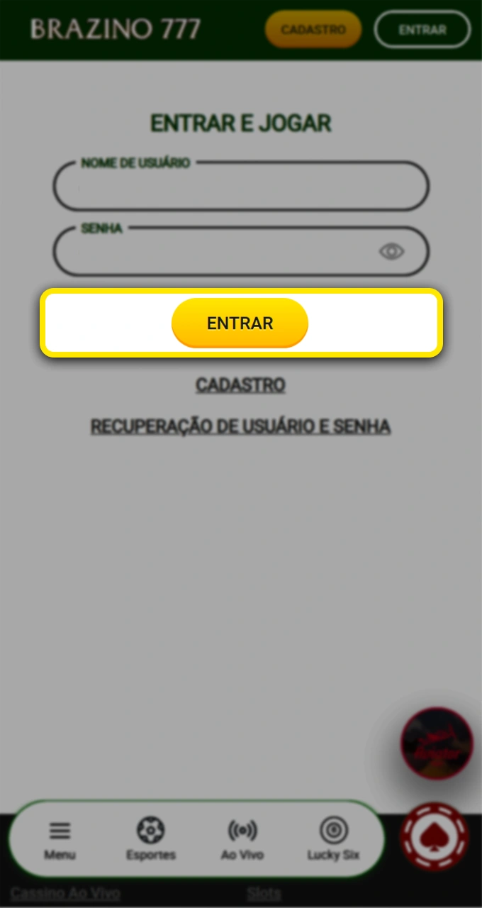 Confirme seus dados no Brazino777 para entrar em sua conta com total segurança e rapidez.